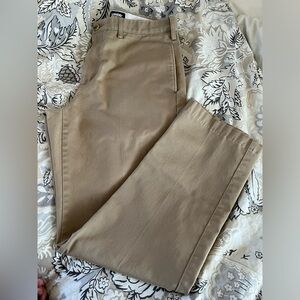 Mens Lands End Size 33 Traditional Fit Pants 33w 33 waist chinos tan